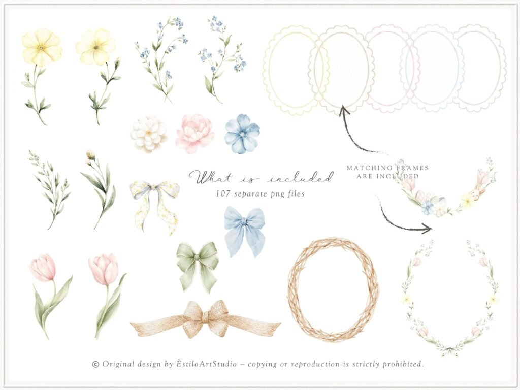 Conjunto de Clipart de Páscoa em Aquarela - Imagem 5