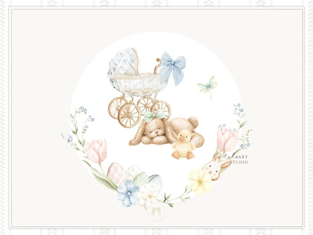 Conjunto de Clipart de Páscoa em Aquarela - Imagem 11