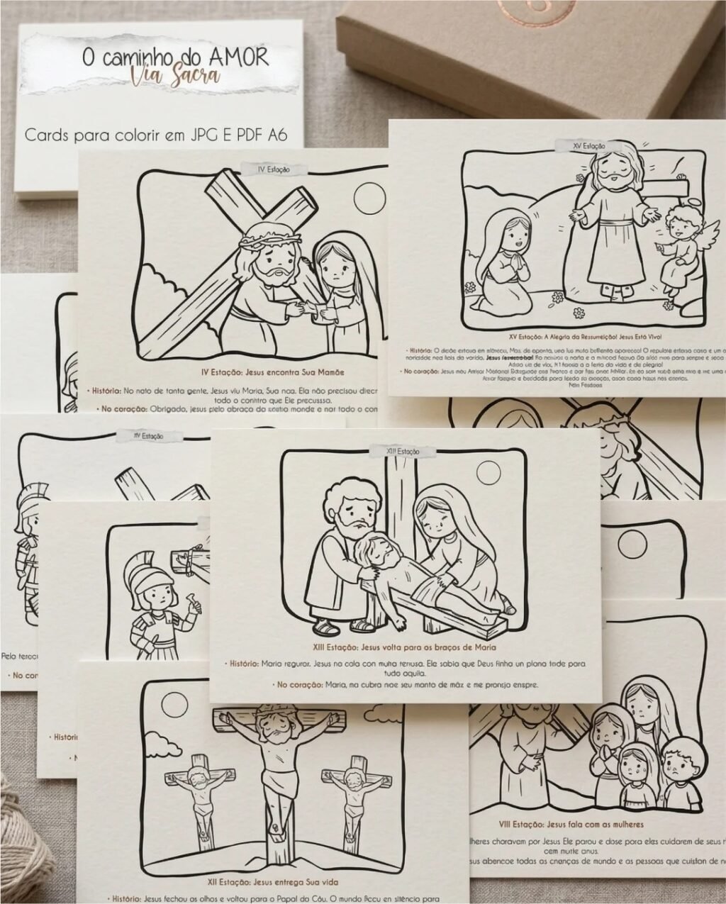 Cards A6 VIA Sacra para Crianças - Imagem 2