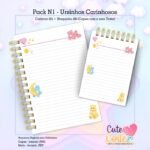 Caderno Pautado A5 + Bloquinho A6 – Ursinhos Carinhosos N1 - Imagem 2