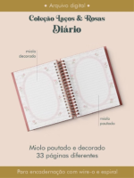 Diário Coleção Laços & Rosas Wire-o - Imagem 3