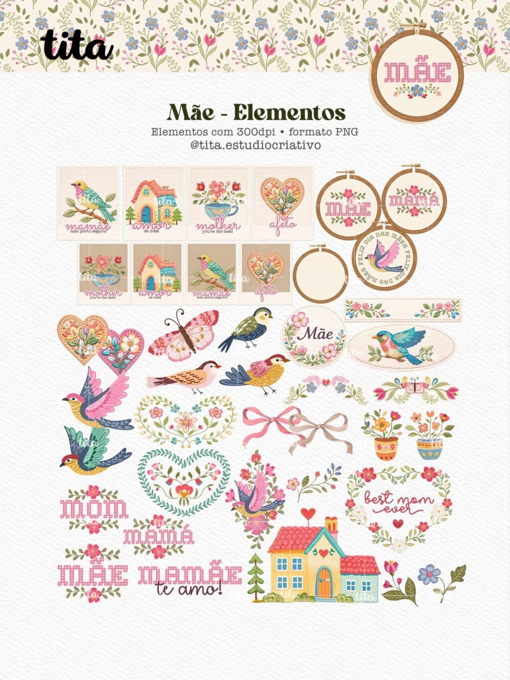 Mãe 2026 - Combão Ilustrações + Papéis(Tita) - Imagem 9