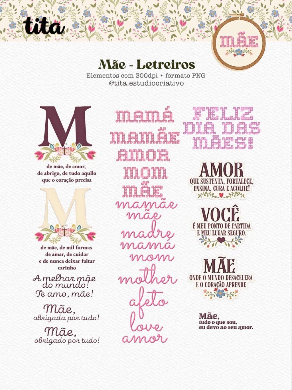 Mãe 2026 - Combão Ilustrações + Papéis(Tita) - Imagem 5