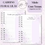 Caderno para o Congresso 2026 - Floral Lilás COM Tema (Re Castori) - Imagem 7