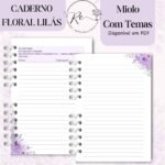Caderno para o Congresso 2026 - Floral Lilás COM Tema (Re Castori) - Imagem 8