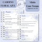 Caderno para o Congresso 2026 - Floral Azul COM Tema (Re Castori) - Imagem 6