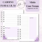 Caderno para o Congresso 2026 - Floral Lilás COM Tema (Re Castori) - Imagem 5
