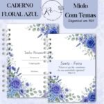 Caderno para o Congresso 2026 - Floral Azul COM Tema (Re Castori) - Imagem 5