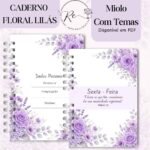 Caderno para o Congresso 2026 - Floral Lilás COM Tema (Re Castori) - Imagem 4