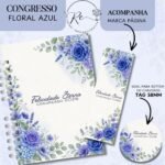 Caderno para o Congresso 2026 - Floral Azul COM Tema (Re Castori)
