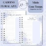 Caderno para o Congresso 2026 - Floral Azul COM Tema (Re Castori) - Imagem 9