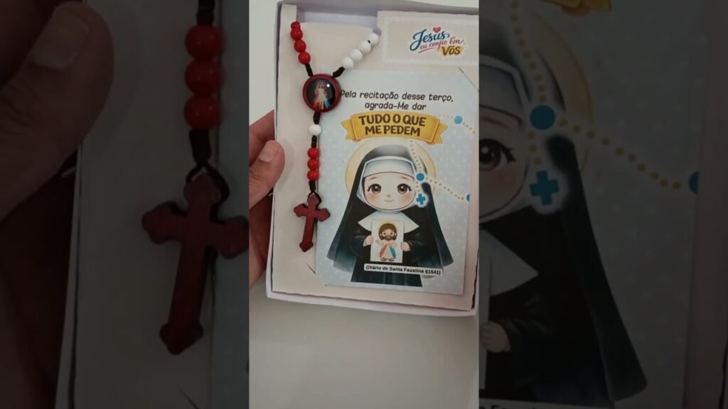 Caixa Terço + Livrinho A6 - Terço Divina Misericórdia (Abelhinha) - Imagem 3