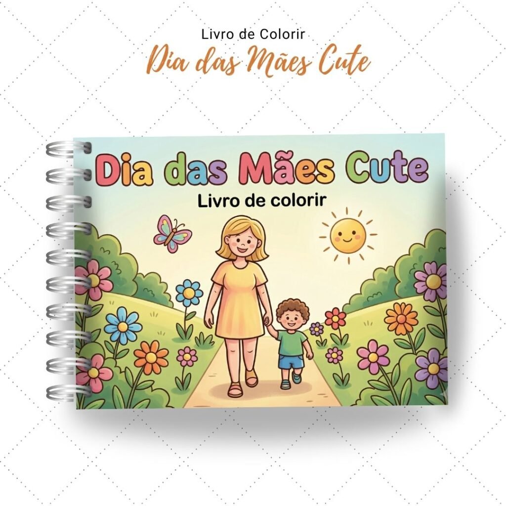 Dia das Mães Cute  - Livro de Colorir (Nick Design) - Imagem 2