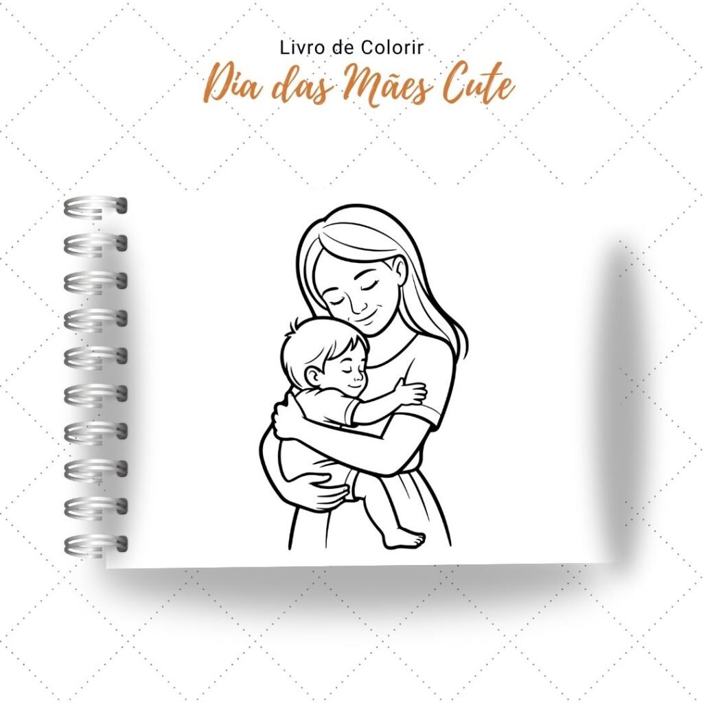 Dia das Mães Cute  - Livro de Colorir (Nick Design) - Imagem 3