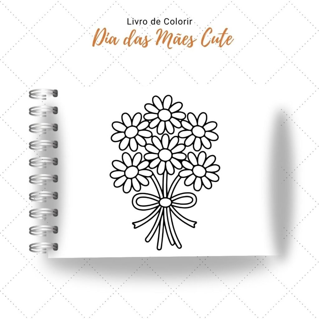 Dia das Mães Cute  - Livro de Colorir (Nick Design) - Imagem 4