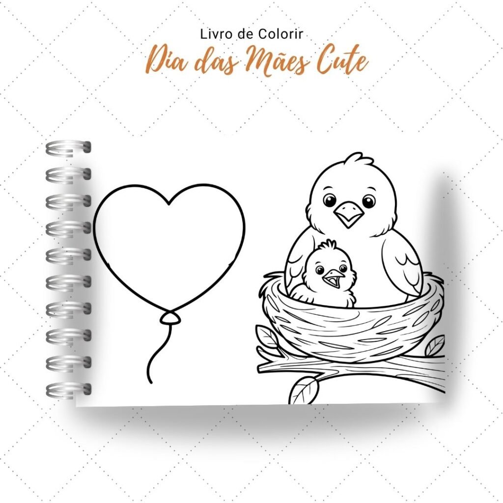 Dia das Mães Cute  - Livro de Colorir (Nick Design) - Imagem 5