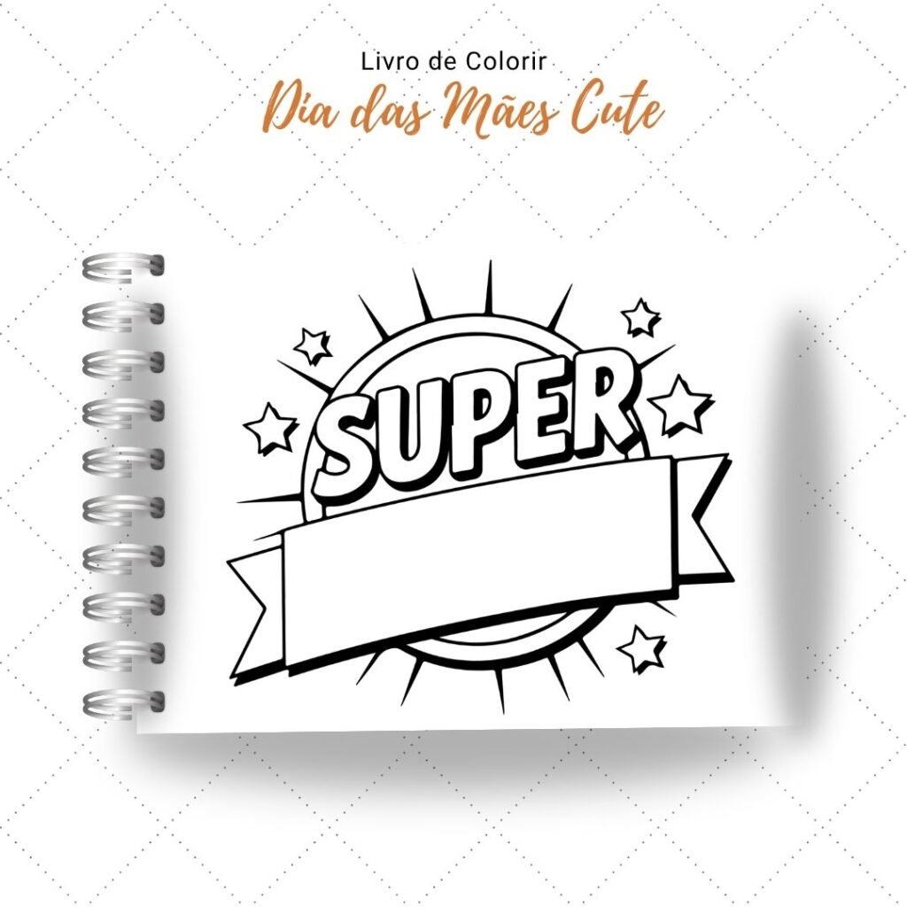 Dia das Mães Cute  - Livro de Colorir (Nick Design) - Imagem 7