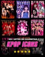 K-Pop Icons +60 Artes Camisas - Imagem 2