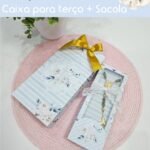 Caixa + Sacola para Terços - Primeira Eucaristia Azul