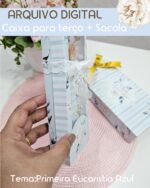 Caixa + Sacola para Terços - Primeira Eucaristia Azul - Imagem 3