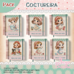 PACK Caderno A5 Costureira + Caderno A5 Controle de Pedidos Costureira - Imagem 2