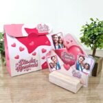 Porta fotos de mesa com sacola – Dia dos namorados (Iza)