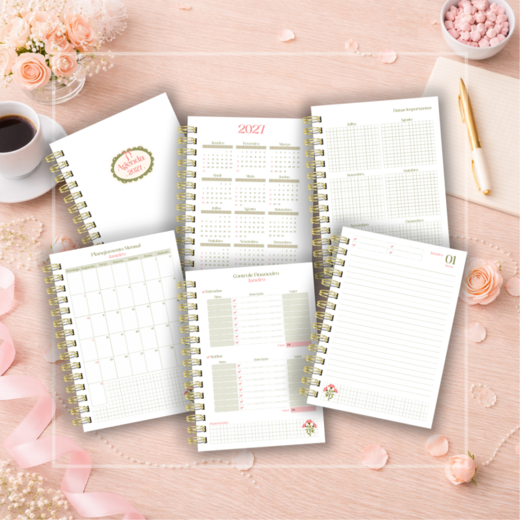 Combo Agendas 2027 – Laços e Flores - Imagem 10