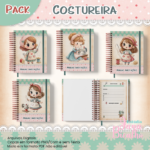 PACK Caderno A5 Costureira + Caderno A5 Controle de Pedidos Costureira - Imagem 8