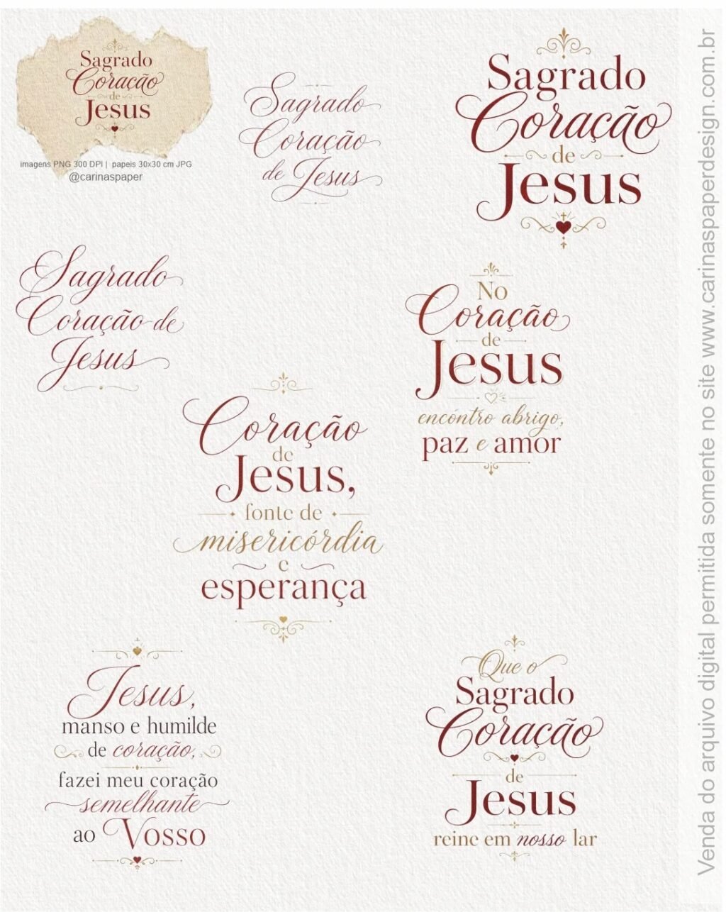 Ilustrações Sagrado Coração de Jesus 2 - Imagem 3