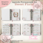 Agenda Permanente A5 Sweet Floral - Imagem 2