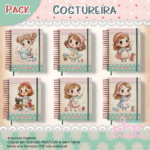 PACK Caderno A5 Costureira + Caderno A5 Controle de Pedidos Costureira - Imagem 5