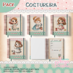 PACK Caderno A5 Costureira + Caderno A5 Controle de Pedidos Costureira - Imagem 9