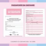 Caderneta da Gestante 2026 Original + 4 cores personalizadas - Imagem 3
