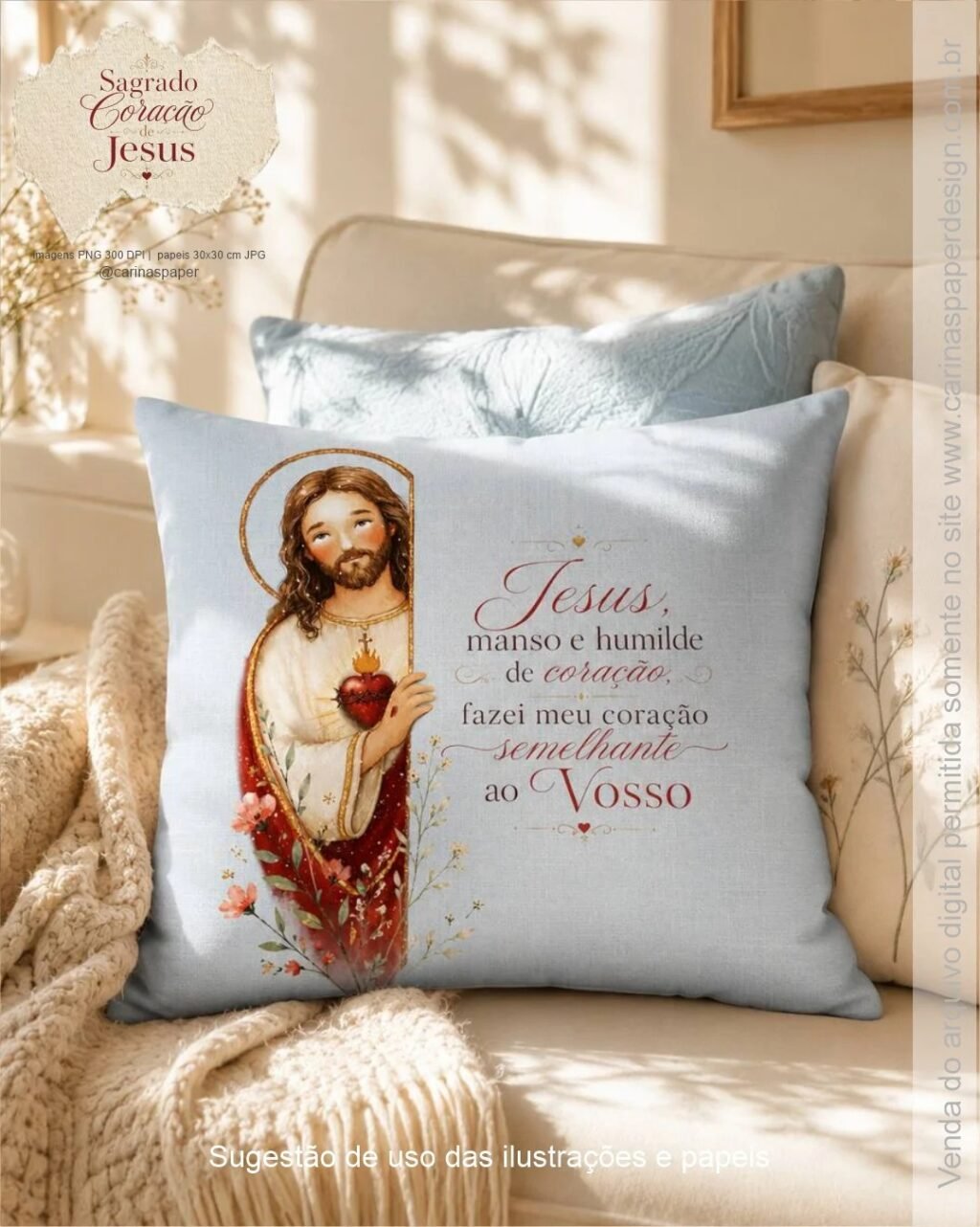 Ilustrações Sagrado Coração de Jesus 2 - Imagem 6
