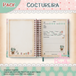 PACK Caderno A5 Costureira + Caderno A5 Controle de Pedidos Costureira - Imagem 4