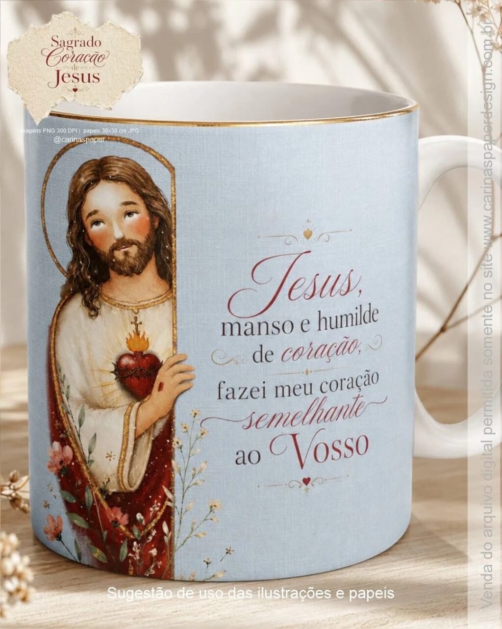 Ilustrações Sagrado Coração de Jesus 2 - Imagem 7