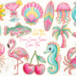 Preppy Coastal Summer PNG - Kit Digital