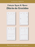 Diário da Gratidão Coleção Laços & Rosas Costura (Perfeito Miolo) - Imagem 3
