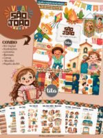 São João 2026 - Combo Ilustrações e Papéis + BRINDE Copa Junina (Tita)