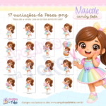 Mascote Candy Fofa - Kit Digital