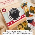 Caixinha e Envelope Polaroid Namorados (Editável Canva)