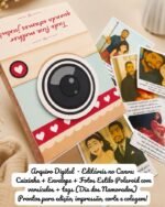 Caixinha e Envelope Polaroid Namorados (Editável Canva)
