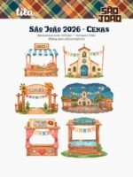 São João 2026 - Combo Ilustrações e Papéis + BRINDE Copa Junina (Tita) - Imagem 4