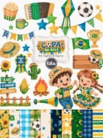 São João 2026 - Combo Ilustrações e Papéis + BRINDE Copa Junina (Tita) - Imagem 8