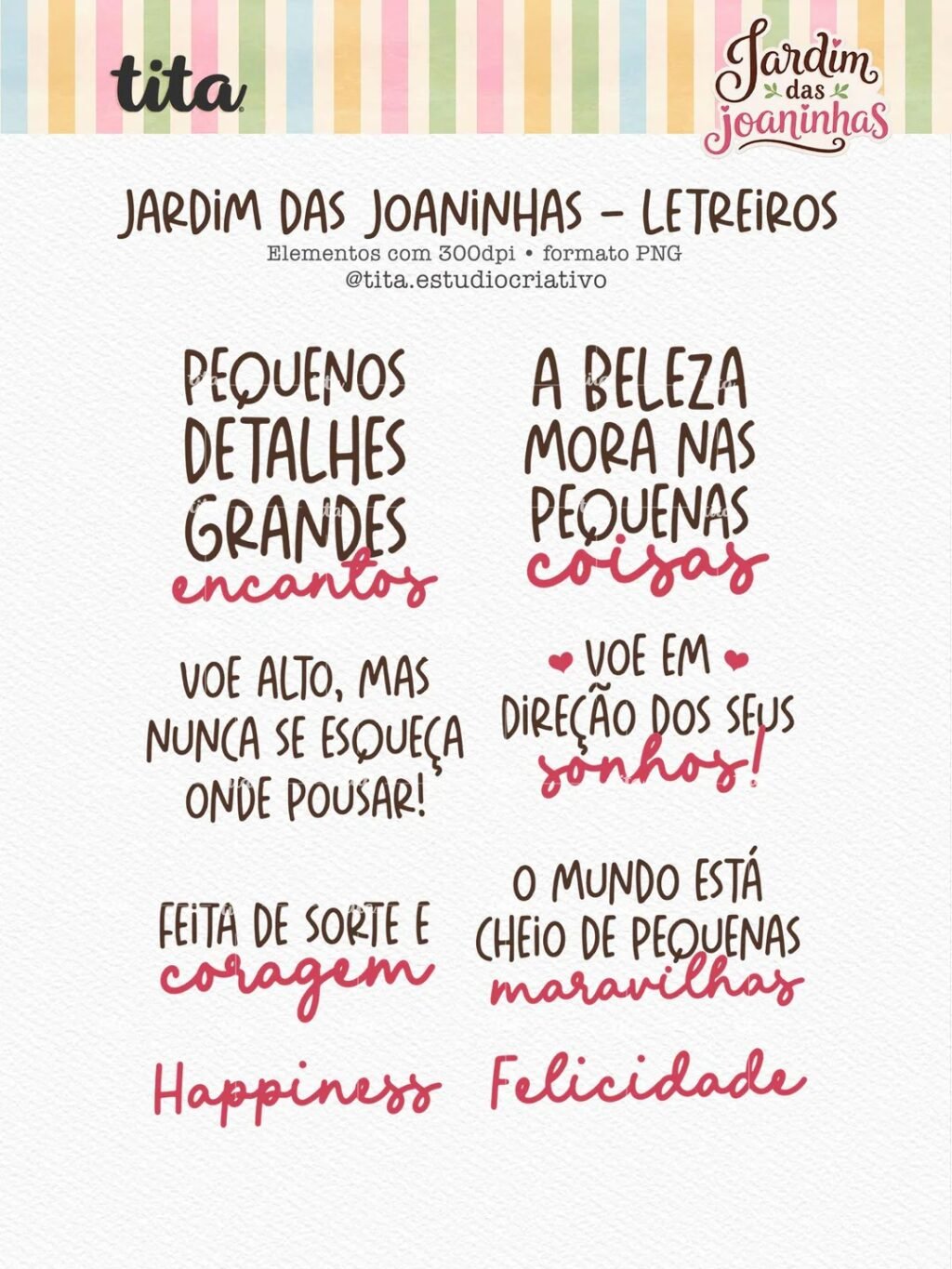 Jardim das Joaninhas - Combo Ilustrações e Papéis (Tita) - Imagem 3