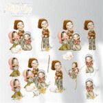 Nossa Senhora de Fátima e o três pastorinhos Versão 2 (Santinhos) - Kit Digital - Imagem 7