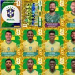 Figurinha Brasil Gold Crumple para Imprimir (PDF) | Versão Dourada Especial