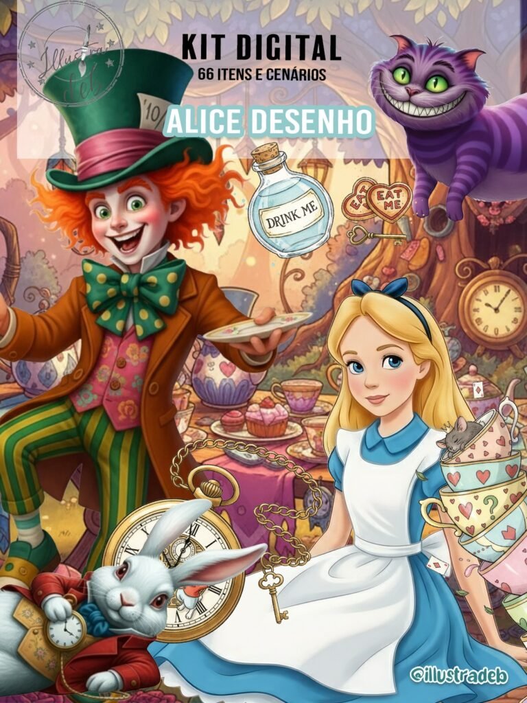 Alice Desenho - Kit Digital - Nick Design