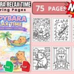 Capivara Relax Time - Livro de Colorir