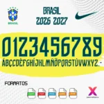 Fonte Vetorizada Seleção Brasileira Uniforme - Fonte p/ Instalar